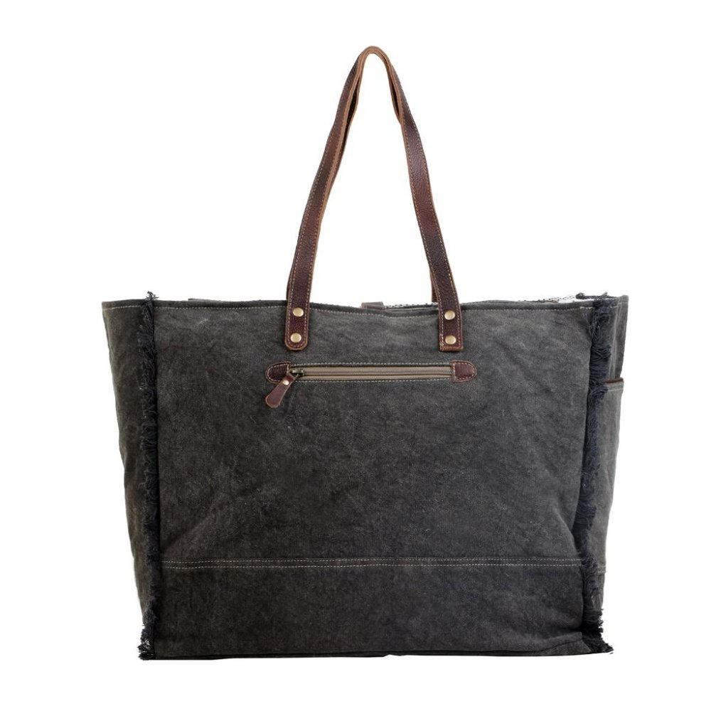 Myra Bag Mellow Weekender Tote Canvas Leather - Picture 3 of 5